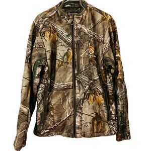 Scent Lok Realtree Camo Jacket Full Zip Large Proven Deadly Embroidered